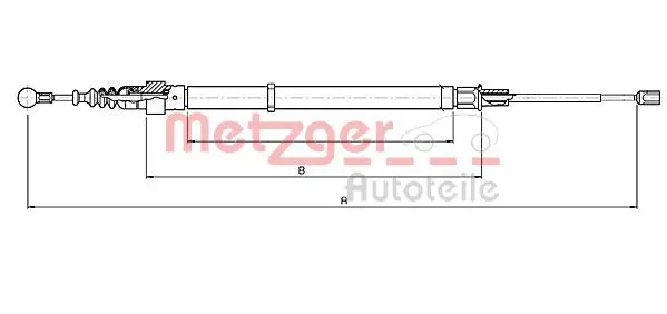 METZGER 107139 Трос, стояночная тормозная