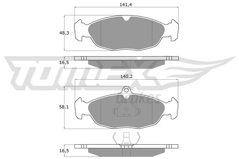 TOMEX Brakes TX1049 Комплект тормозных колодок,