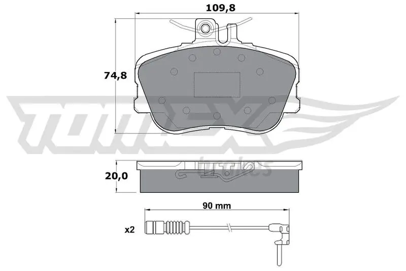 TX 11-461 Комплект тормозных колодок,