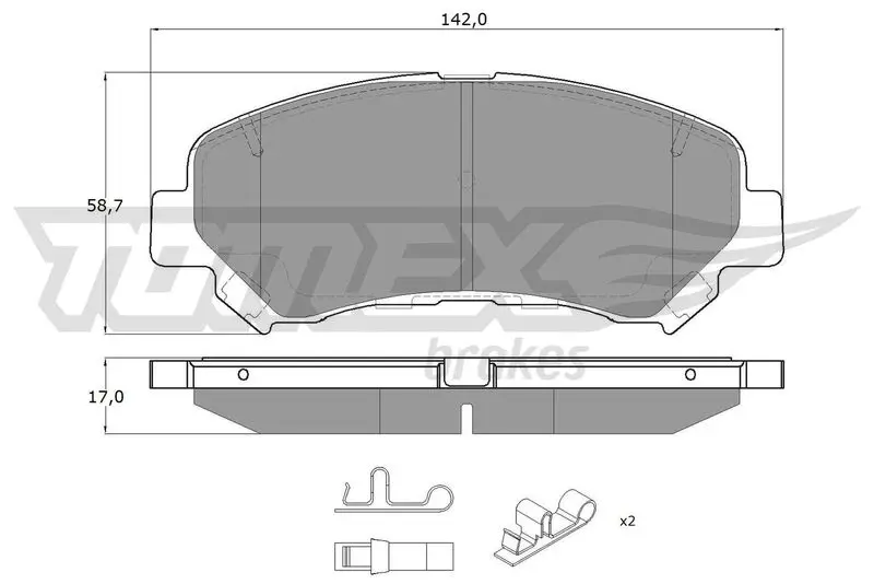 TOMEX Brakes TX1597 Комплект тормозных колодок,
