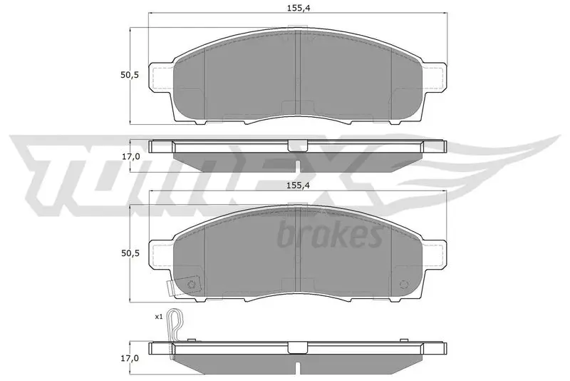 TOMEX Brakes TX1937 Комплект тормозных колодок,