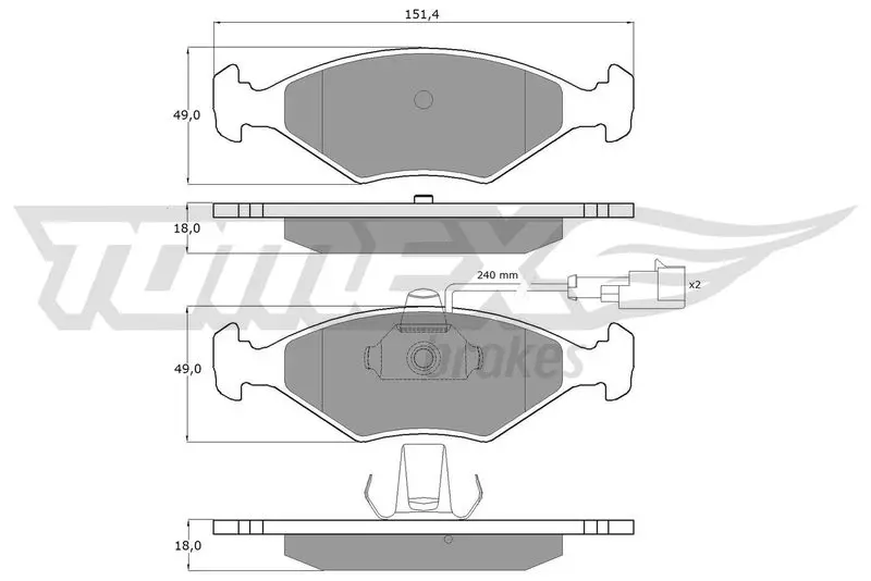 TOMEX Brakes TX10794 Brake Pad Set, disc brake