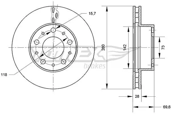 TOMEX Brakes TX7095 