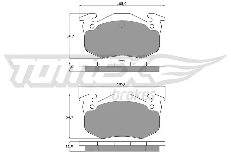 TOMEX Brakes TX10502 Комплект тормозных колодок,