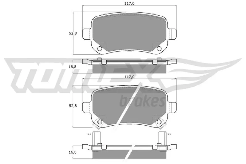 TOMEX Brakes TX1784 Комплект тормозных колодок,