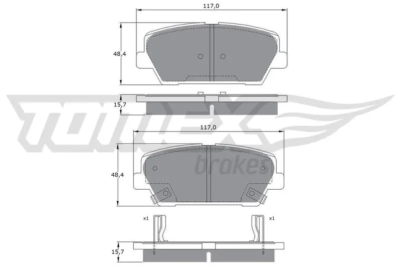 TOMEX Brakes TX1745 Комплект тормозных колодок,
