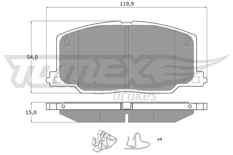TOMEX Brakes TX1369 Комплект тормозных колодок,