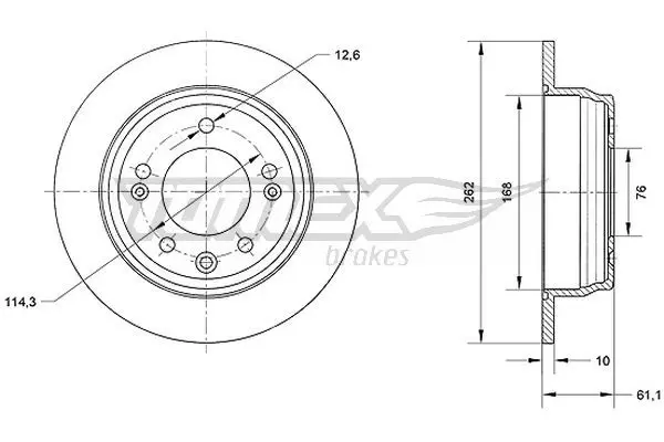 TOMEX Brakes TX7051 Тормозной диск
