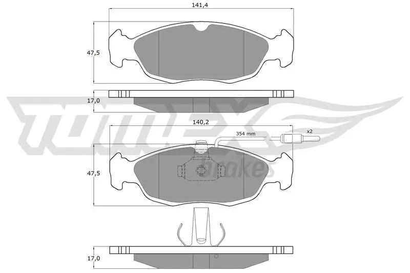 TOMEX Brakes TX11711 Комплект тормозных колодок,