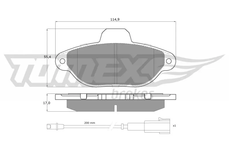 TX 15-96 Комплект тормозных колодок,