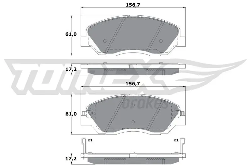 TOMEX Brakes TX1744 Комплект тормозных колодок,