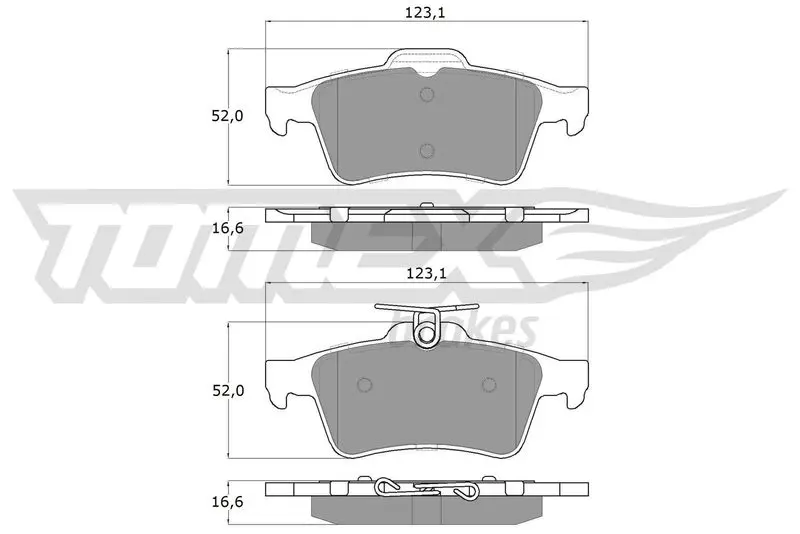 TOMEX Brakes TX1428 Комплект тормозных колодок,