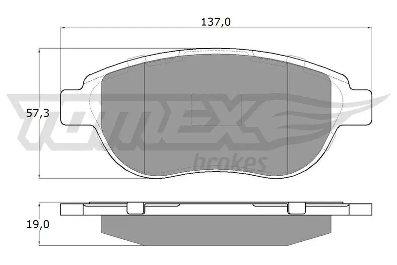 TOMEX Brakes TX1342 Комплект тормозных колодок,