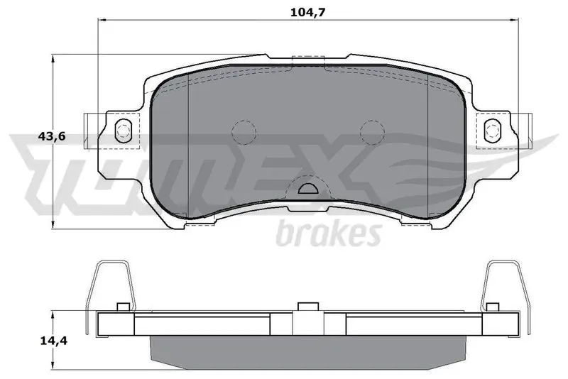 TOMEX Brakes TX1726 Комплект тормозных колодок,