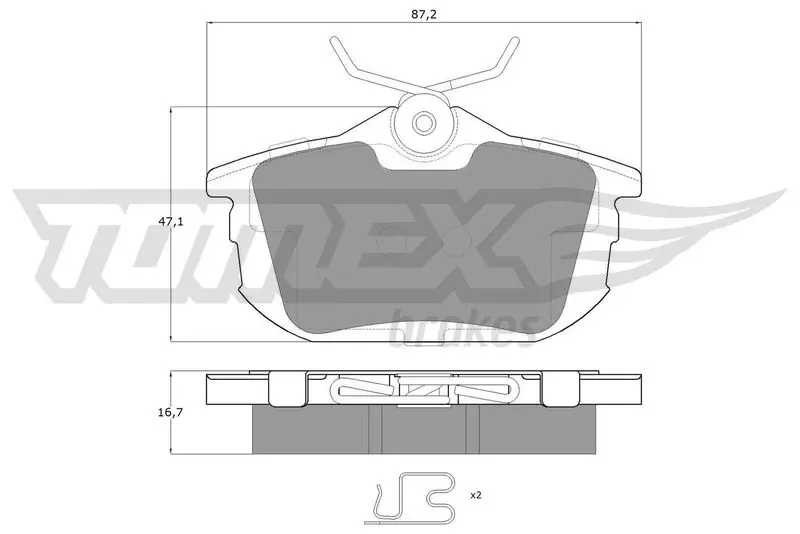 TOMEX Brakes TX1307 Комплект тормозных колодок,
