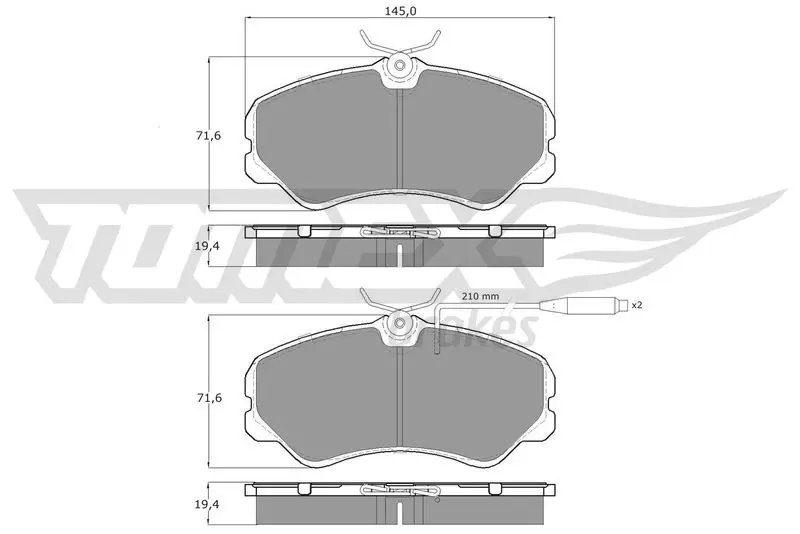 TOMEX Brakes TX1124 Комплект тормозных колодок,