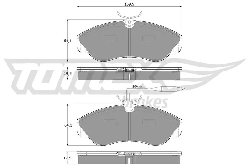 TOMEX Brakes TX1173 Комплект тормозных колодок,