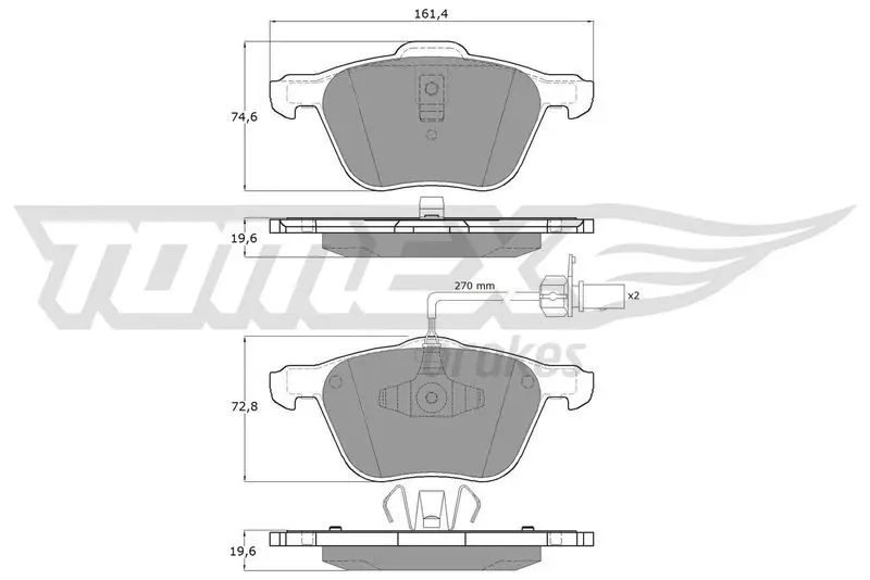 TOMEX Brakes TX1256 Brake Pad Set, disc brake