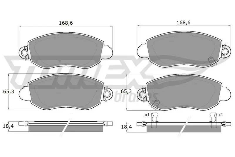 TOMEX Brakes TX1262 Brake Pad Set, disc brake