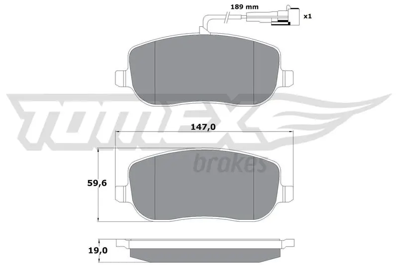 TOMEX Brakes TX13341 Комплект тормозных колодок,