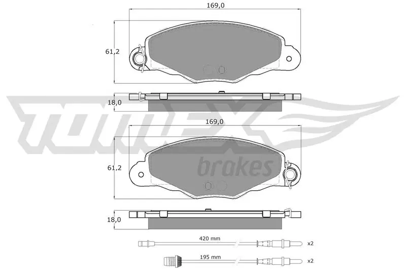 TOMEX Brakes TX1337 Комплект тормозных колодок,