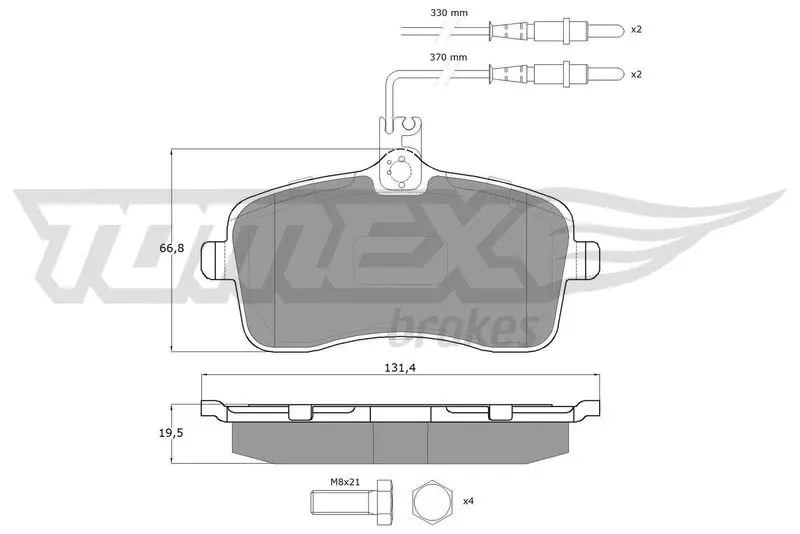 TOMEX Brakes TX1467 Комплект тормозных колодок,