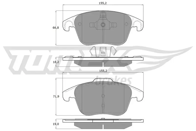 TOMEX Brakes TX1593 Комплект тормозных колодок,