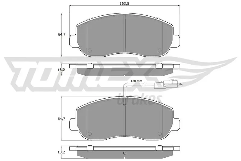 TOMEX Brakes TX1640 Комплект тормозных колодок,