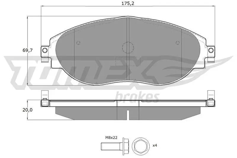TOMEX Brakes TX16842 Комплект тормозных колодок,