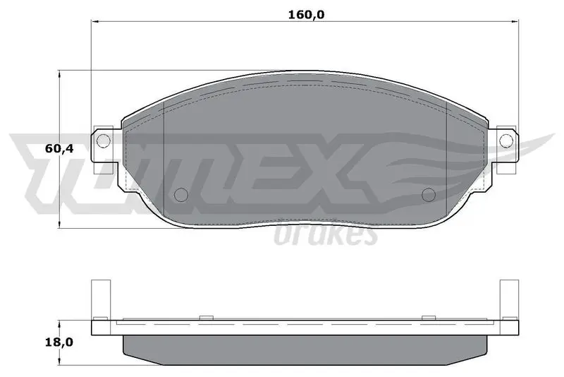 TOMEX Brakes TX1704 Комплект тормозных колодок,