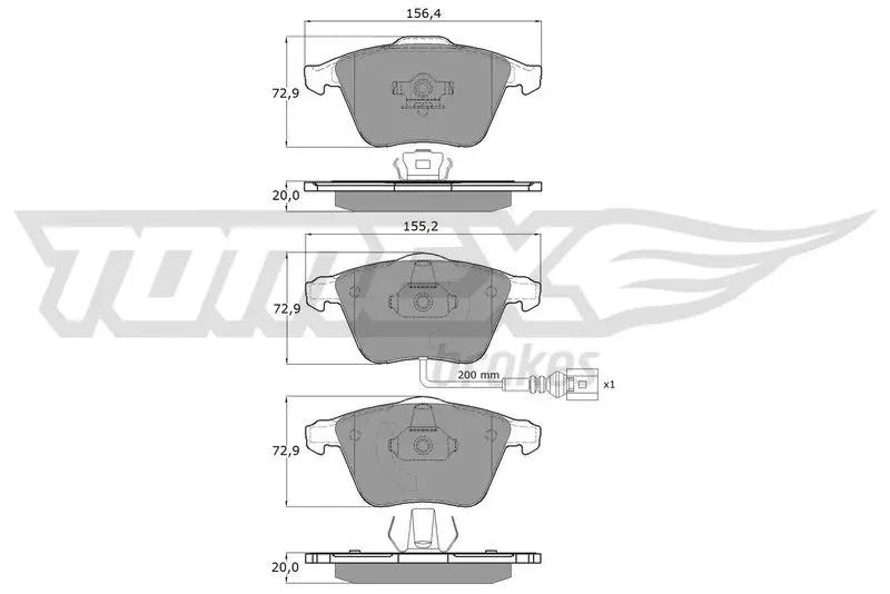 TOMEX Brakes TX1711 Комплект тормозных колодок,