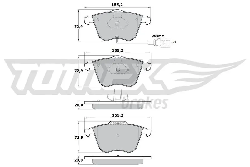 TOMEX Brakes TX1712 Комплект тормозных колодок,
