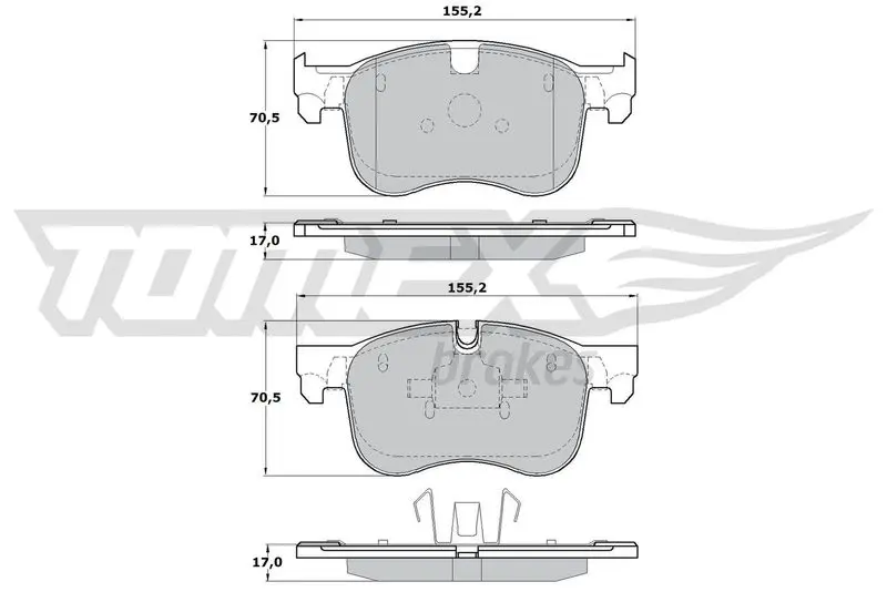 TOMEX Brakes TX1729 Комплект тормозных колодок,