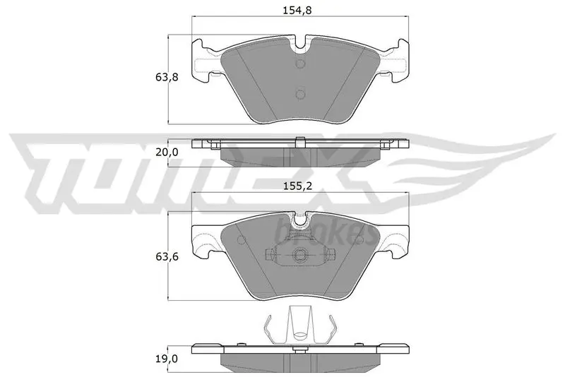 TOMEX Brakes TX1733 Комплект тормозных колодок,