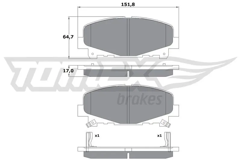 TOMEX Brakes TX1752 Комплект тормозных колодок,