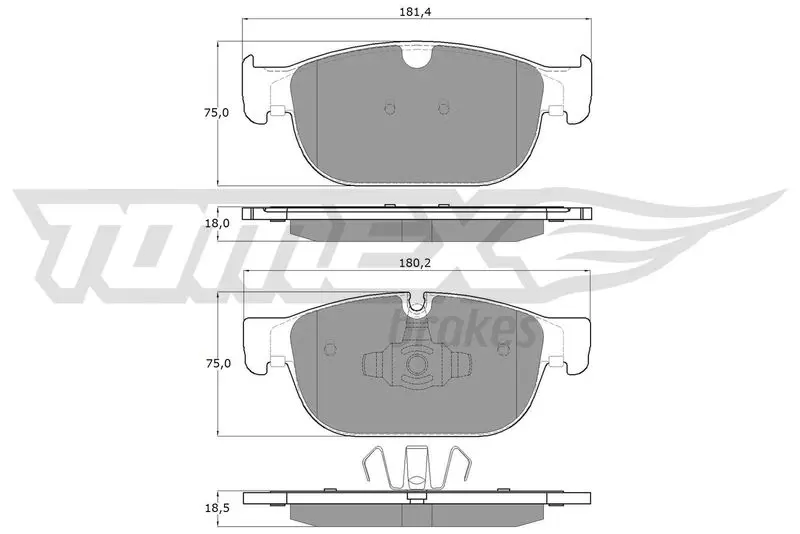 TOMEX Brakes TX1857 Brake Pad Set, disc brake