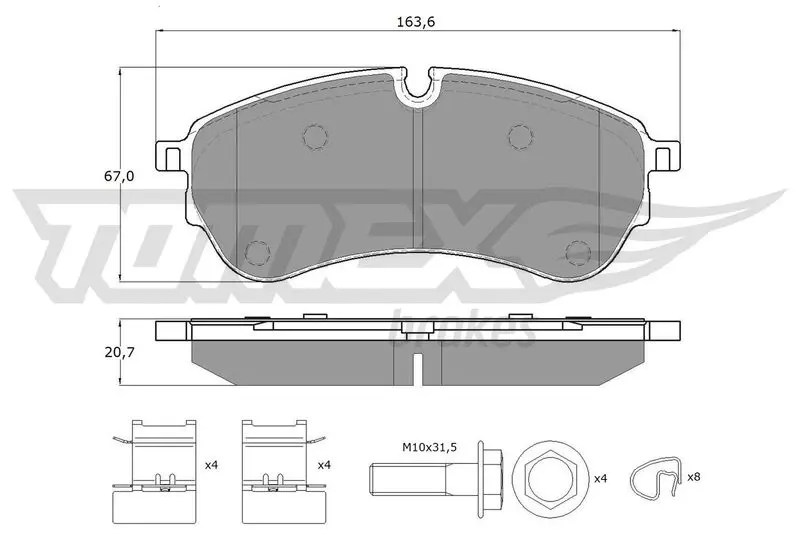 TOMEX Brakes TX1858 Комплект тормозных колодок,