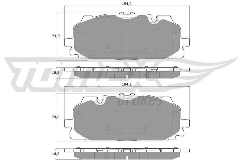 TOMEX Brakes TX1860 Комплект тормозных колодок,