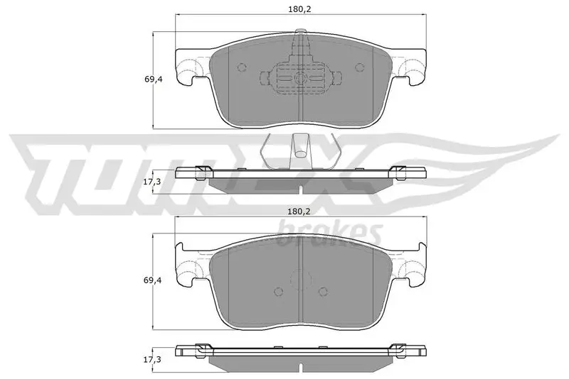 TOMEX Brakes TX1863 Brake Pad Set, disc brake
