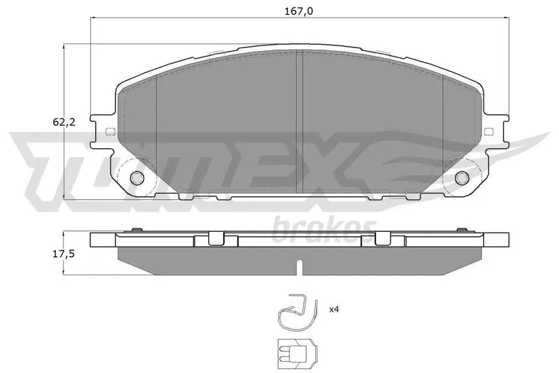 TOMEX Brakes TX1880 Комплект тормозных колодок,