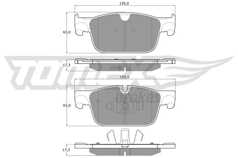 TOMEX Brakes TX1886 Brake Pad Set, disc brake