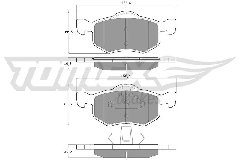 TOMEX Brakes TX1893 Комплект тормозных колодок,