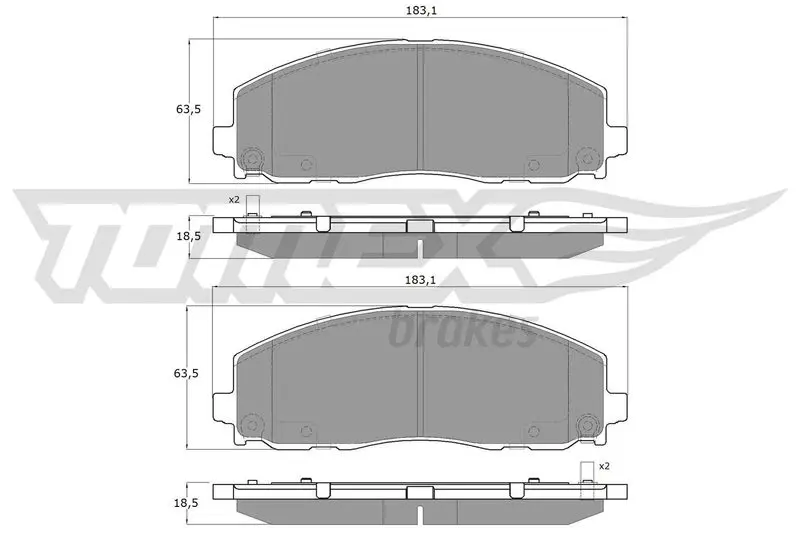 TOMEX Brakes TX1919 Комплект тормозных колодок,