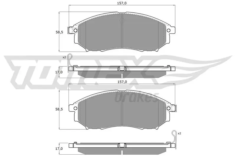TOMEX Brakes TX1927 Brake Pad Set, disc brake