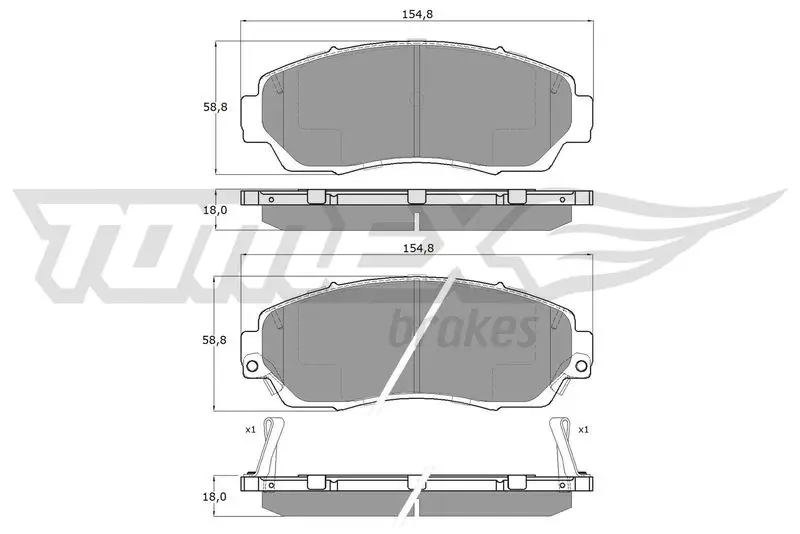 TOMEX Brakes TX1933 Brake Pad Set, disc brake