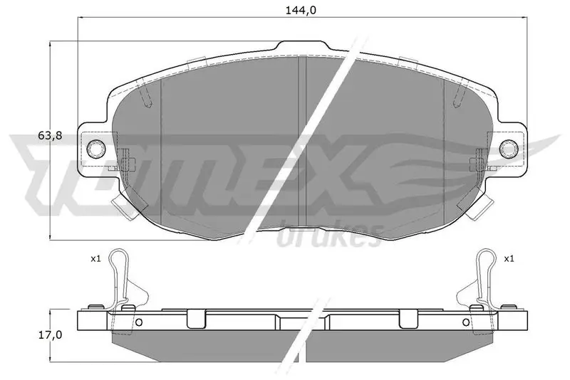 TOMEX Brakes TX1934 Комплект тормозных колодок,