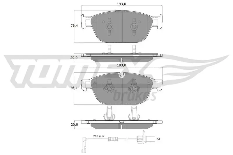 TOMEX Brakes TX1940 Комплект тормозных колодок,