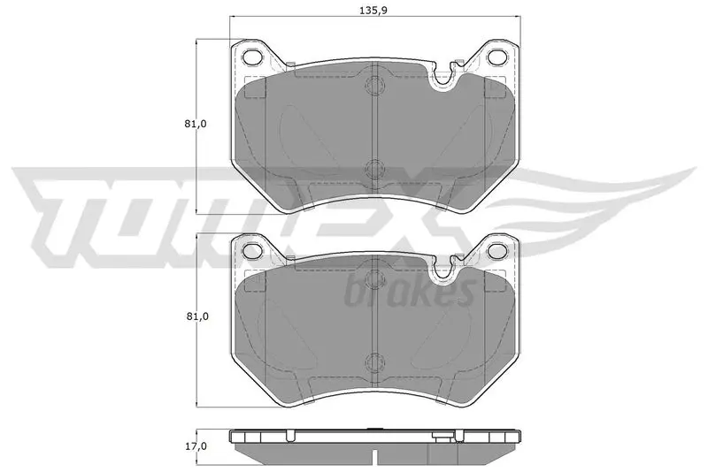 TOMEX Brakes TX1943 Комплект тормозных колодок,