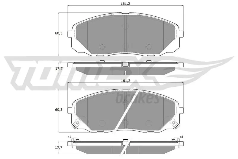 TOMEX Brakes TX1968 Brake Pad Set, disc brake