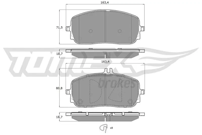 TOMEX Brakes TX1971 Комплект тормозных колодок,